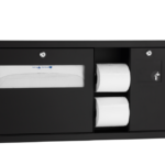 Bobrick B-3092.MBLK ClassicSeries®  Recessed-Mounted Toilet Tissue, Seat-Cover Dispenser and Waste Disposal, Matte Black